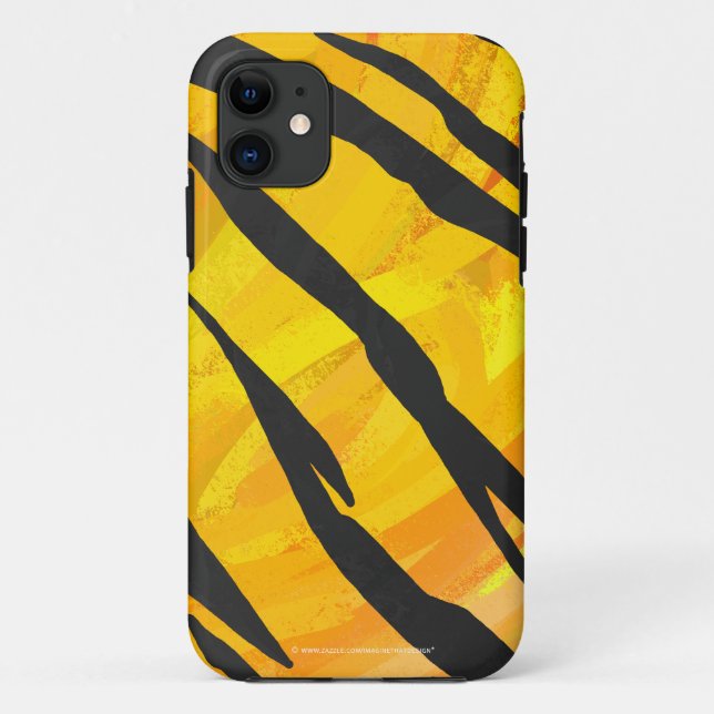 Tiger Black and Orange Print Case-Mate iPhone Case (Back)