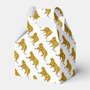 Tiger Black and Orange Print Favour Box