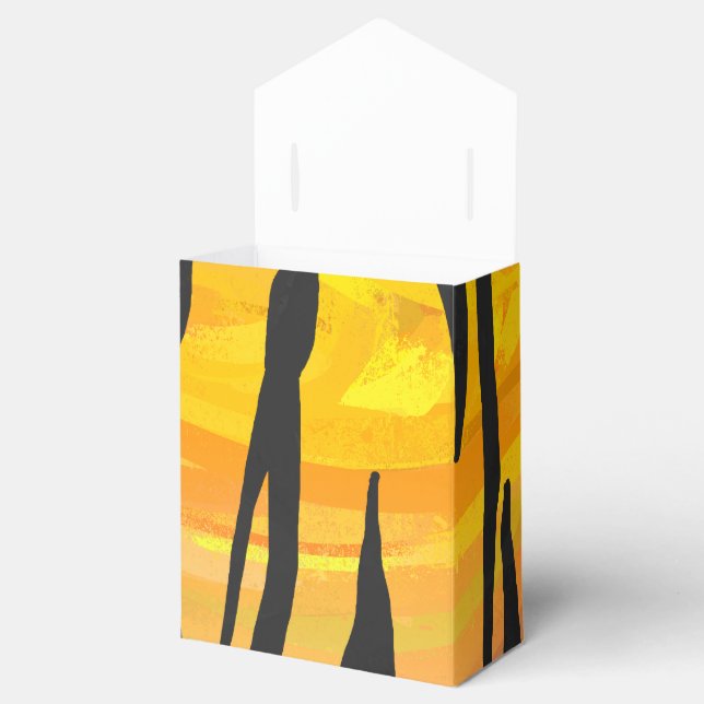 Tiger Black and Orange Print Favour Box (Opened)