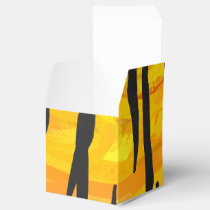 Tiger Black and Orange Print Favour Box