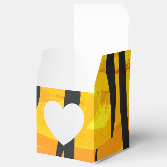 Tiger Black and Orange Print Favour Box (Opened)