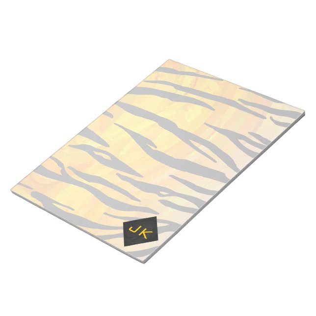 Tiger Black and Orange Print Notepad (Angled)