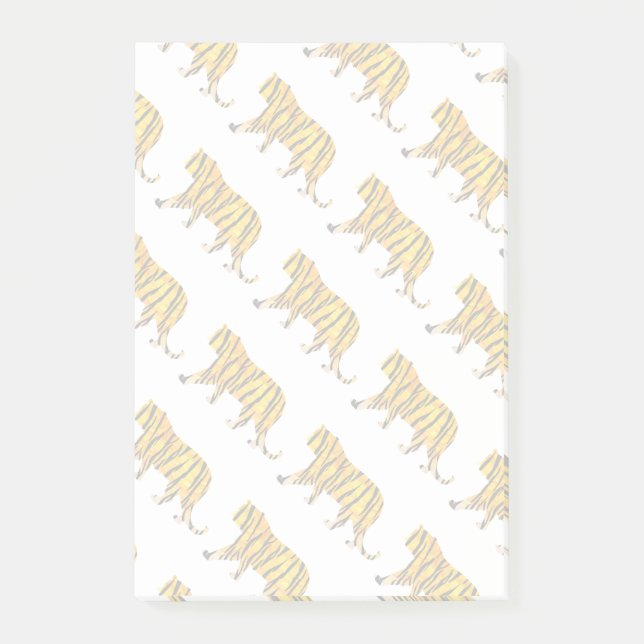 Tiger Black and Orange Print Post-it Notes (Front)