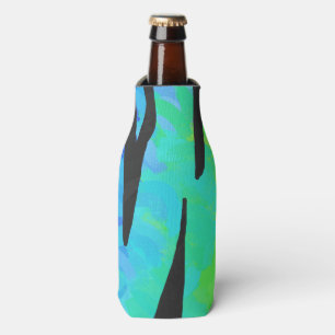 Tiger Black and Rainbow Print Bottle Cooler
