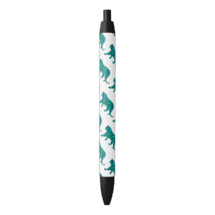 Tiger Black and Teal Print Ink Pen