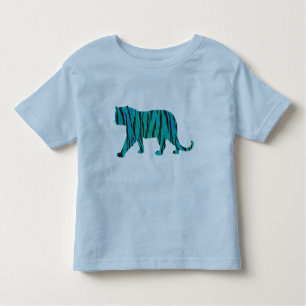 Tiger Black and Teal Silhouettes shirts