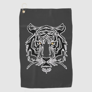 Tiger black and white face  T-Shirt Hoodie Golf Towel