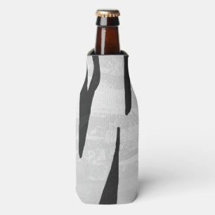 Tiger Black and White Print Bottle Cooler