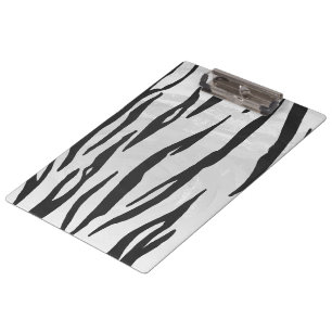 Tiger Black and White Print Clipboard