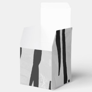 Tiger Black and White Print Favour Box