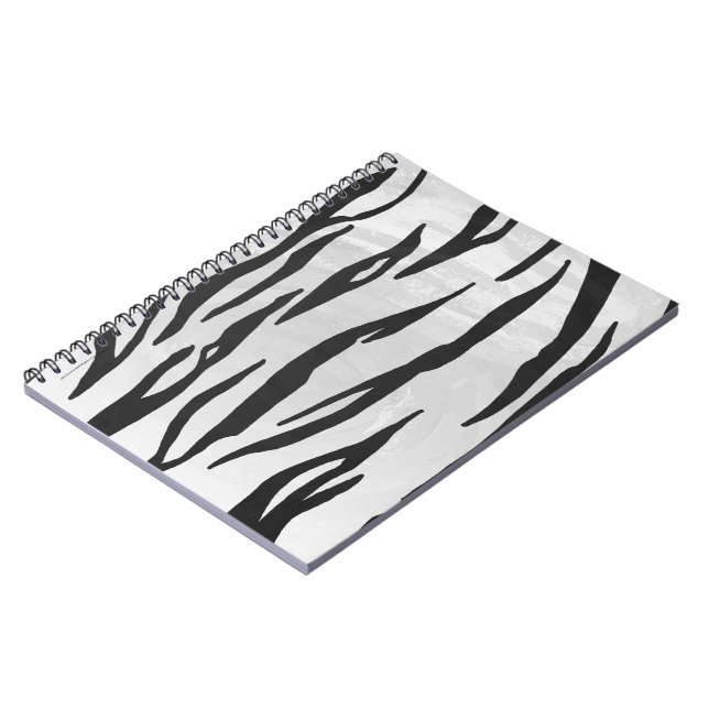 Tiger Black and White Print Notebook (Left Side)