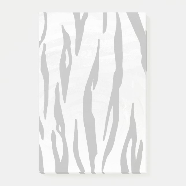 Tiger Black and White Print Post-it Notes (Front)