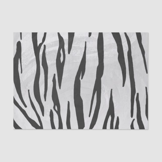 Tiger Black and White Print Tissue Paper (Front)