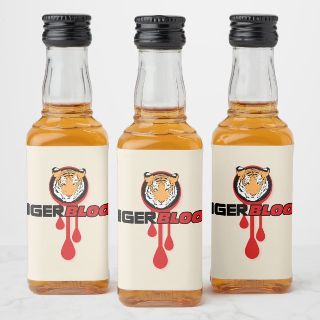 Tiger Blood Liquor Bottle Label (Bottles)