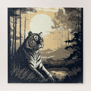 Tiger boho art jigsaw puzzle