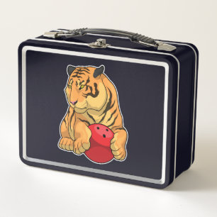 Tiger Bowling Bowling ball Metal Lunch Box