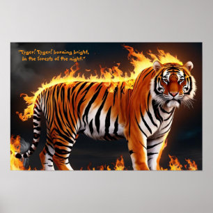 Tiger Burning Poster
