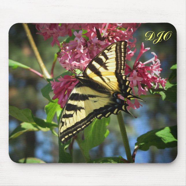 Tiger Butterfly on Lilacs Mouse Pad (Front)