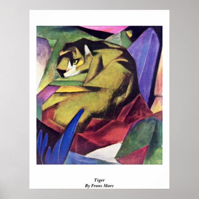 Tiger By Franz Marc Poster (Front)