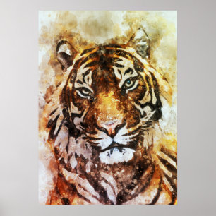 Tiger canvas art poster