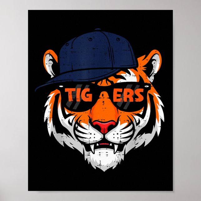 Tiger Cap Boys Youth Teen Kids Men Women Girls  Poster (Front)