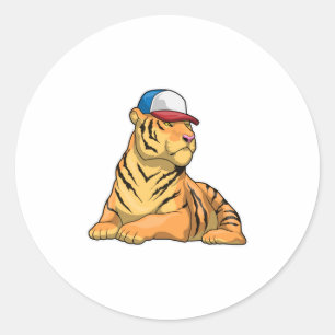 Tiger Cap Classic Round Sticker
