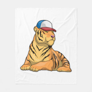 Tiger Cap Fleece Blanket