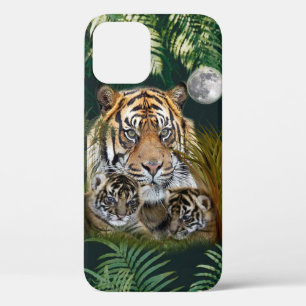 Tiger Cat and cubs phone cases