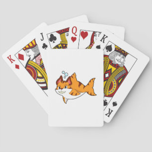 Tiger cat as Shark in Water.PNG Playing Cards