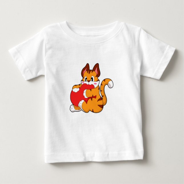 Tiger cat at Love with Heart.PNG Baby T-Shirt (Front)
