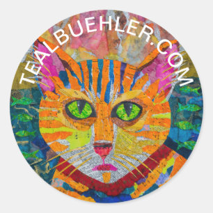 Tiger Cat Classic Round Sticker