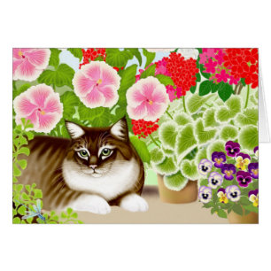 Tiger Cat in Garden Jungle