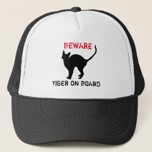 TIGER/Cat on Board - Beware - Trucker Hat
