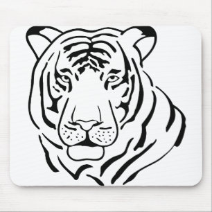 Tiger Cat Wild Cat Animal Vector Predator Fur Mouse Pad