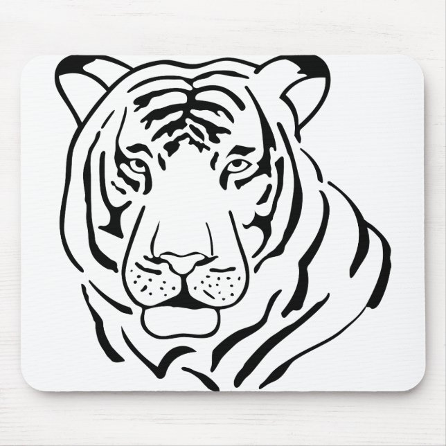 Tiger Cat Wild Cat Animal Vector Predator Fur Mouse Pad (Front)