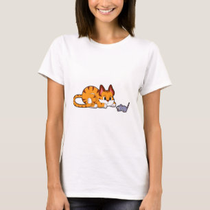 Tiger cat with Mouse T-Shirt