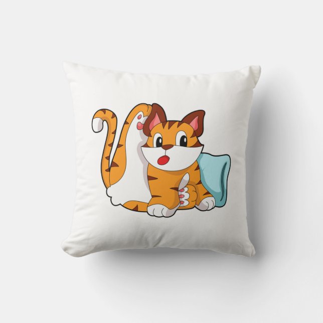 Tiger cat with Pillow (Front)