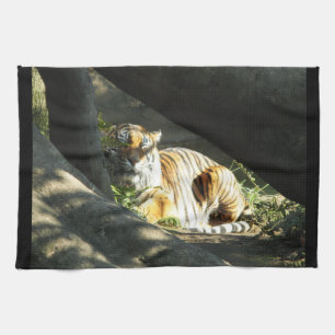 Tiger Catnap Tea Towel