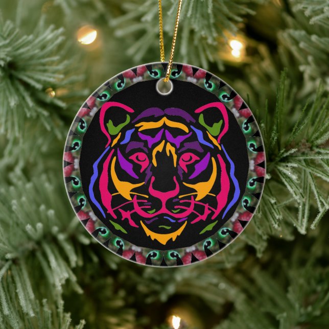 Tiger Ceramic Ornament (Tree)