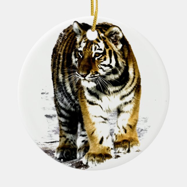 Tiger Ceramic Ornament (Front)
