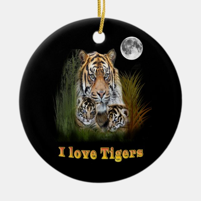 Tiger Ceramic Ornament (Front)