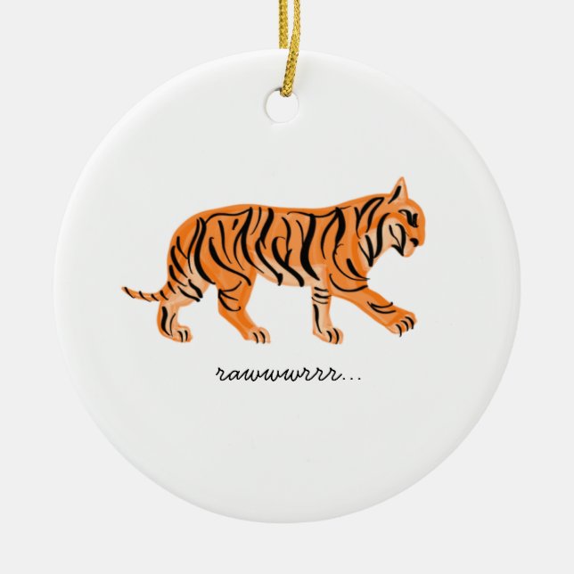 Tiger  ceramic ornament (Front)