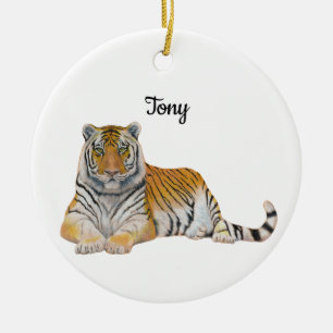 Tiger Ceramic Ornament