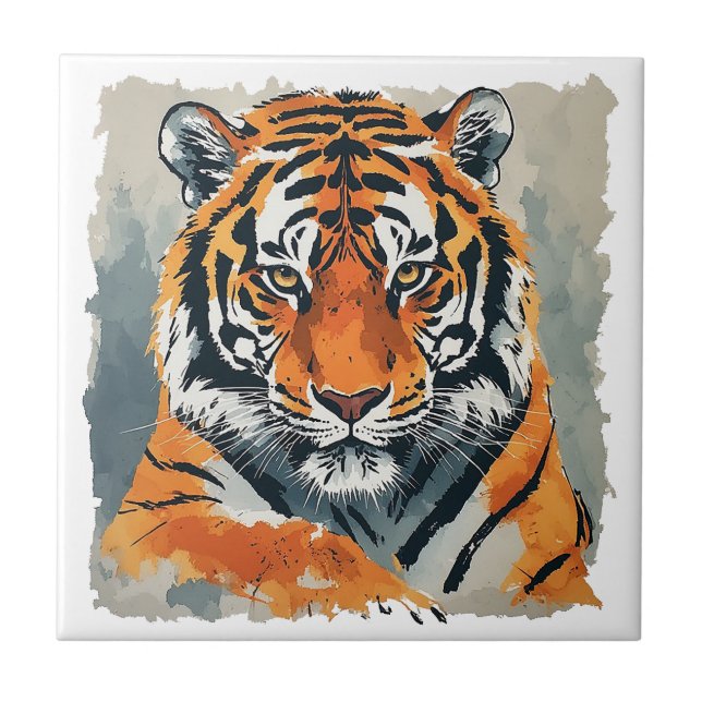 Tiger Ceramic Tile (Front)