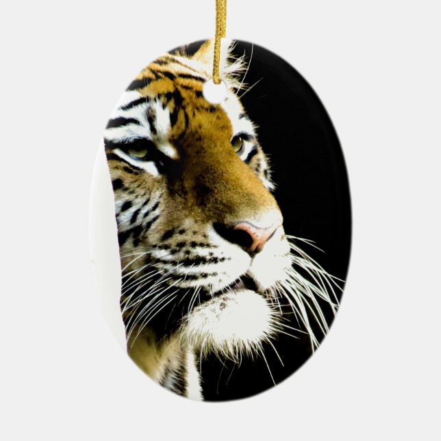Tiger Ceramic Tree Decoration (Front)