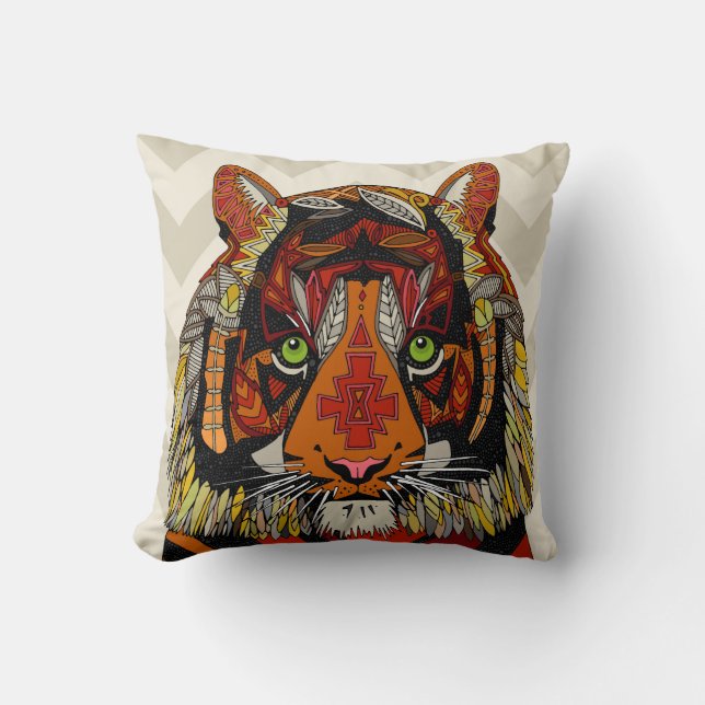 tiger chief neutral chevron cushion (Front)