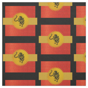 Tiger Chinese Zodiac   Red, Gold and Black Fabric