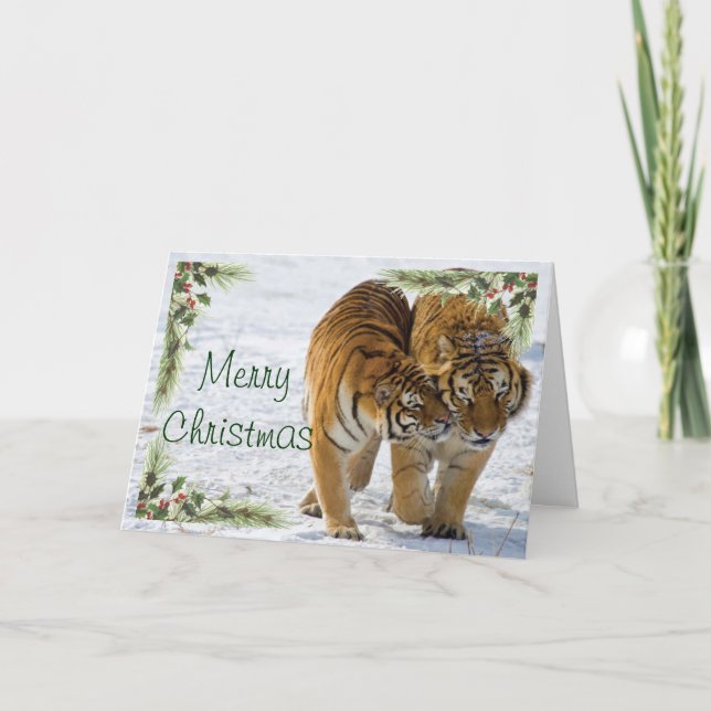 Tiger Christmas Card (Front)