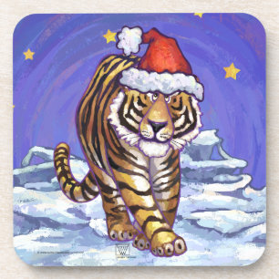Tiger Christmas Coaster