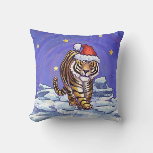 Tiger Christmas Cushion (Front)